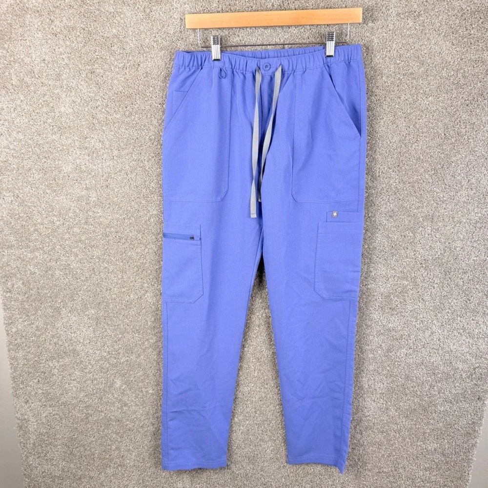 FIGS Cairo Technical Collection Mens Medium Blue Cargo Scrub Pants